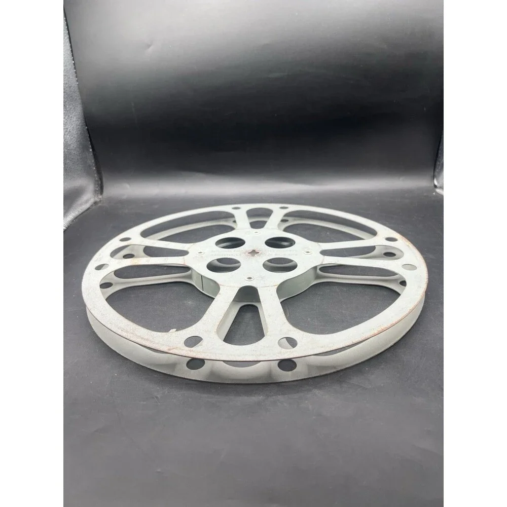 VTG Taylor Reel Corp 16MM 1200 Ft Metal Film Reel MIL-R-214D Rochester NY Gray